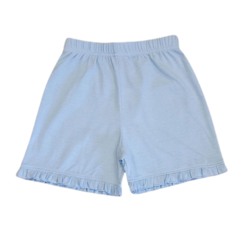Girl Short Baby Blue Thin Stripe - Born Childrens Boutique