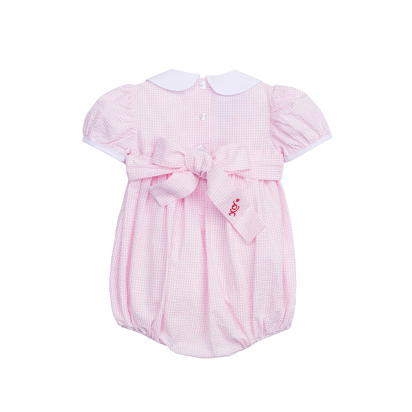 Hearts Smocked Peter Pan Bubble - Born Childrens Boutique