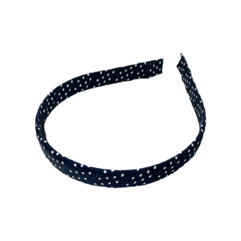 Mini Dot Head Band, Navy - Born Childrens Boutique