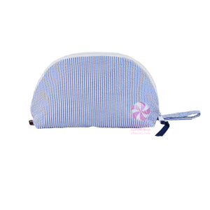Oh Mint Large Taco Bag, Navy Seersucker - Born Childrens Boutique