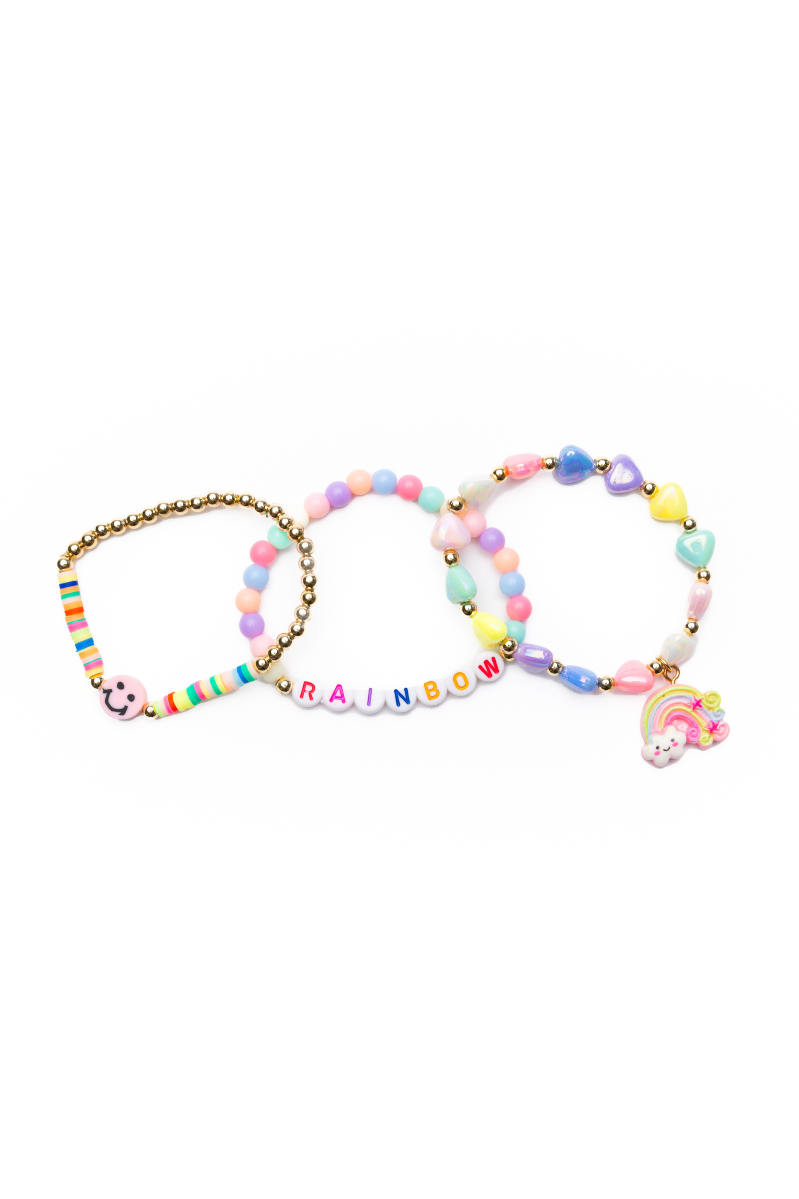 Rainbow Smiles Bracelet 3pc Set - Born Childrens Boutique