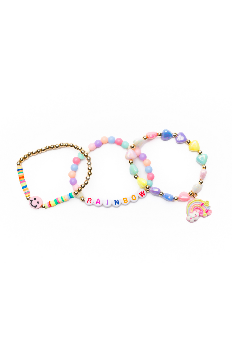 Rainbow Smiles Bracelet 3pc Set - Born Childrens Boutique