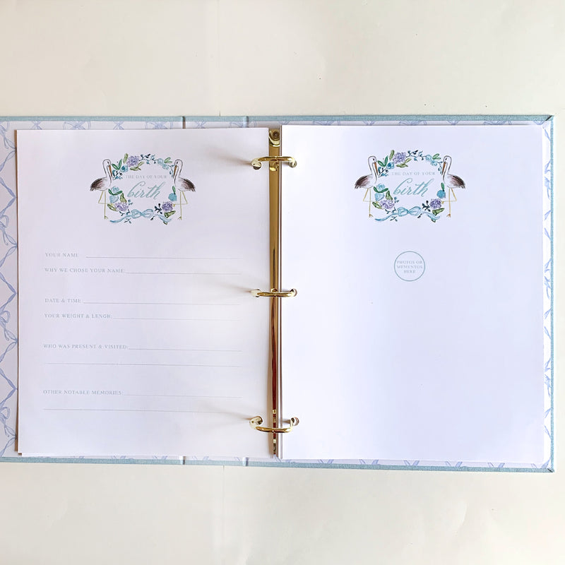 "Our Baby" Memory Book - Blue - Born Childrens Boutique