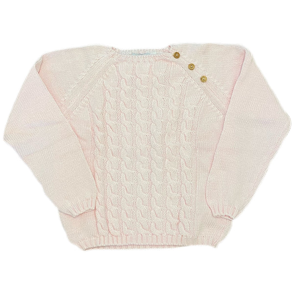 Cable Knit Sweater Pink - Born Childrens Boutique