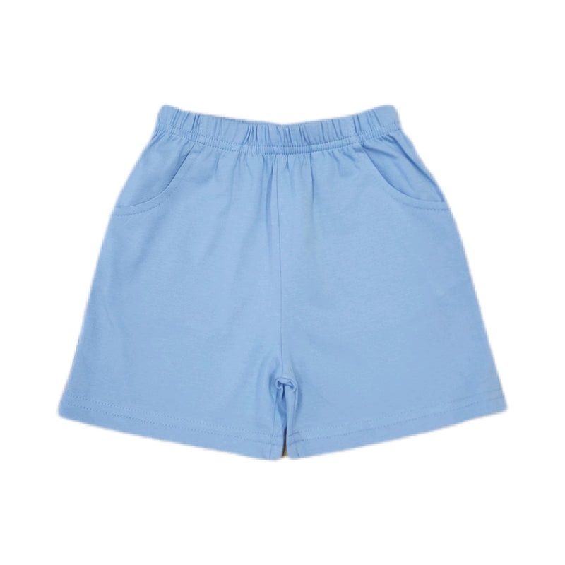Sky Blue Front Pocket Shorts - Born Childrens Boutique