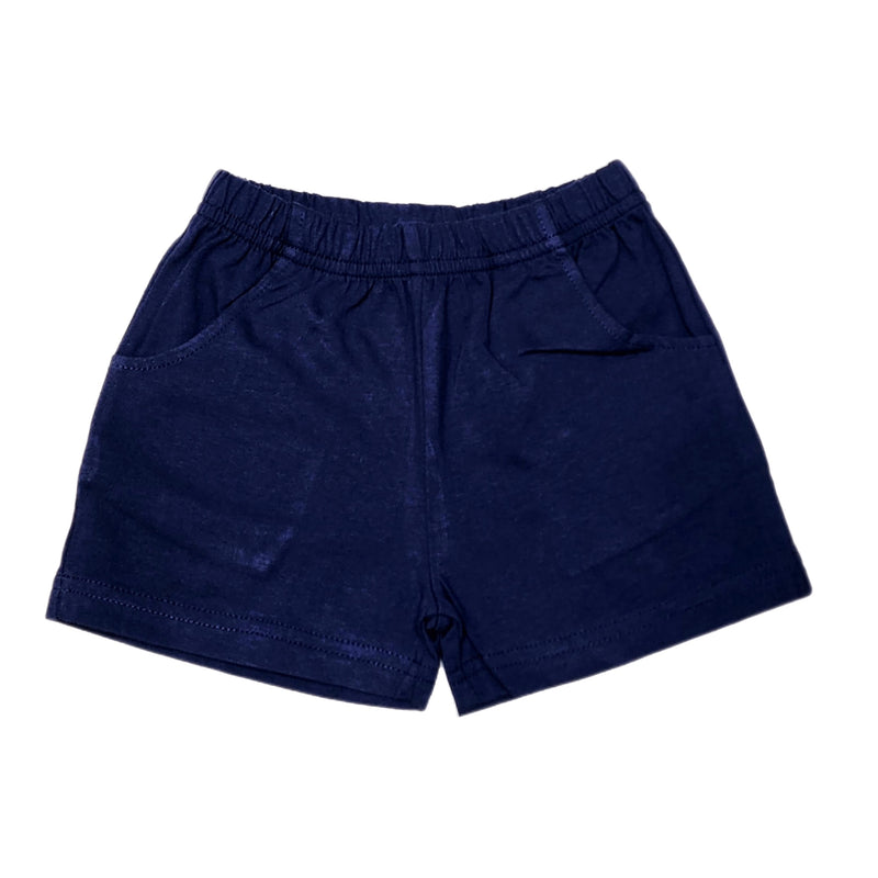 SH098 Shorter Jersey Shorts w/ Front Pocket Dk Royal - Born Childrens Boutique