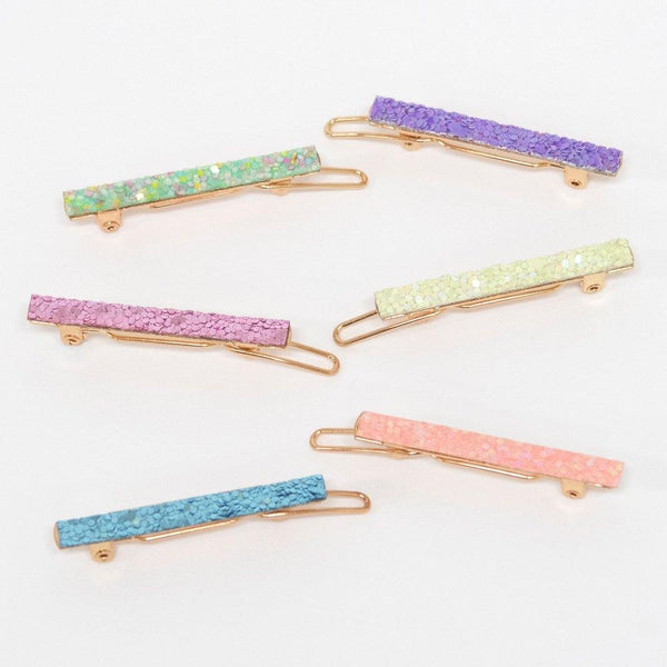 Glitter Rainbow Hair Clips - Born Childrens Boutique