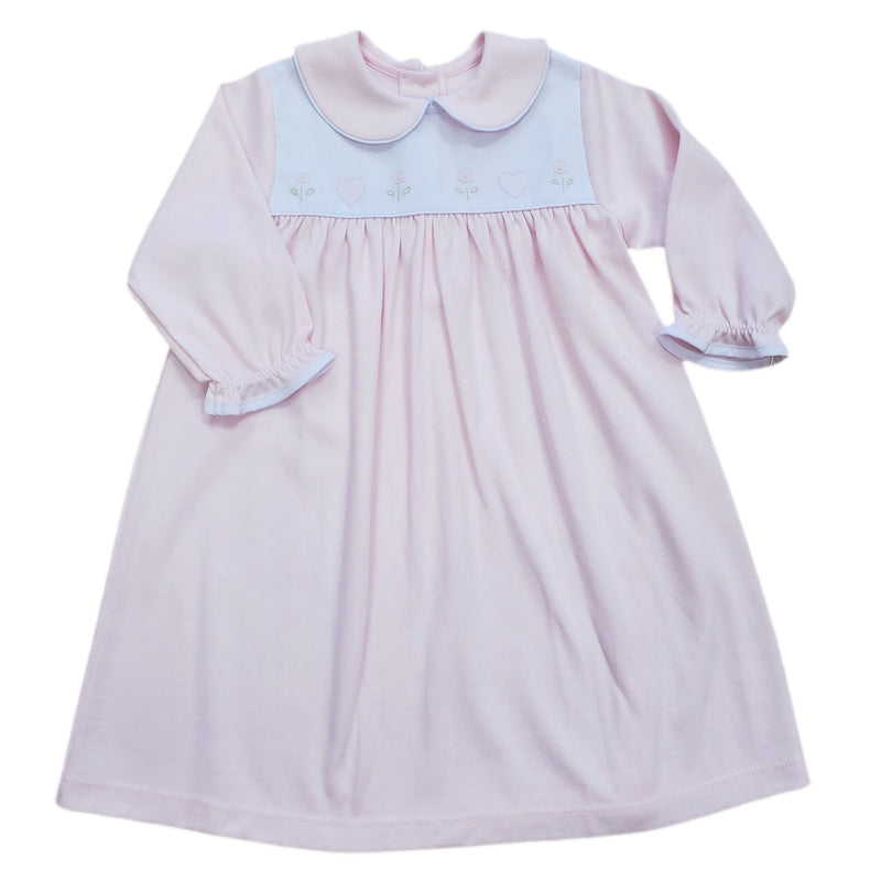 Knit Dress Pink Flower - Born Childrens Boutique