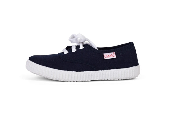 Cienta Kids Navy Lace Up - Born Childrens Boutique