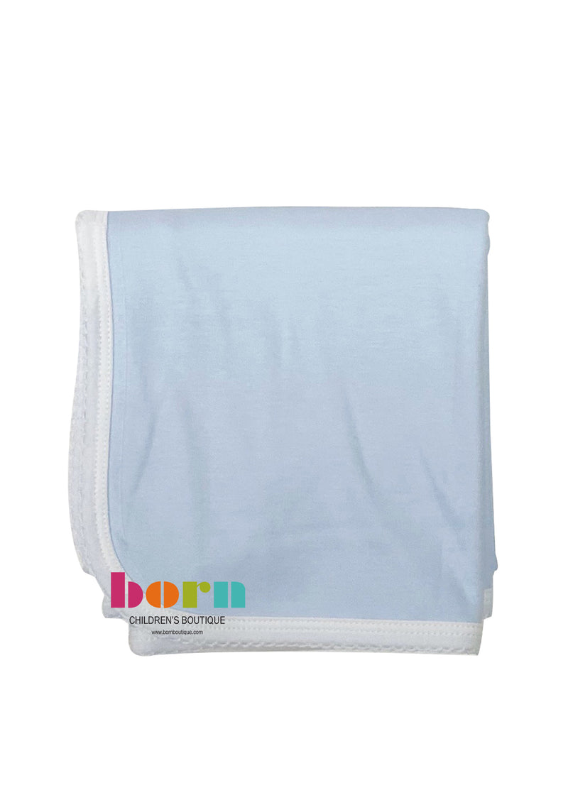 Pima Receiving Blanket Blue - Born Childrens Boutique