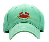 Kids Baseball Hat, Crab on Keys Green - Born Childrens Boutique