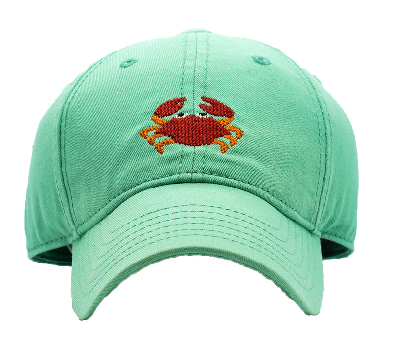 Kids Baseball Hat, Crab on Keys Green - Born Childrens Boutique