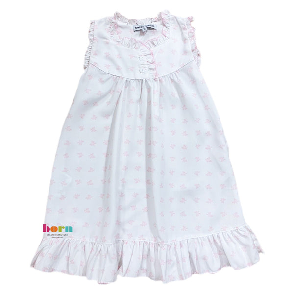 Flutter Sleeve Gown, Bow Print - Born Childrens Boutique