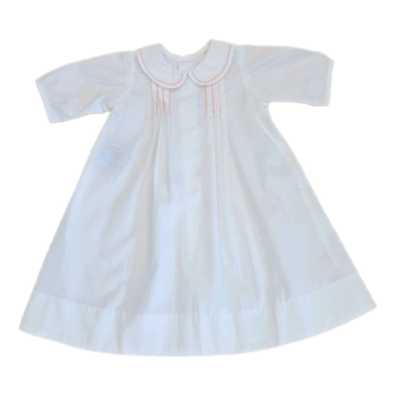 Baby Sen Quinn Girl Daygown-Pink Stitching - Born Childrens Boutique