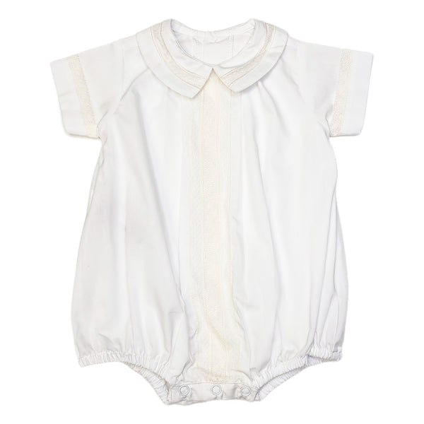 Phoenix & Ren White Andie Boy Bubble - Born Childrens Boutique