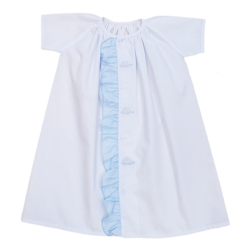 Daygown White with Blue Cars - Born Childrens Boutique