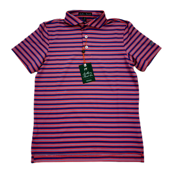 Performance Polo - Navy/Coral - Born Childrens Boutique