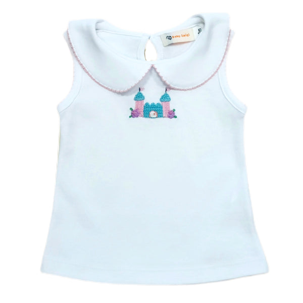 Girl SLeeveless Shirt Croch Castle - Born Childrens Boutique