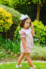 Liberty Pink Betsy Romper - Born Childrens Boutique
