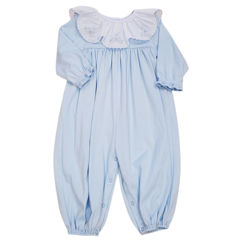 Knit Longall Blue Bow - Born Childrens Boutique