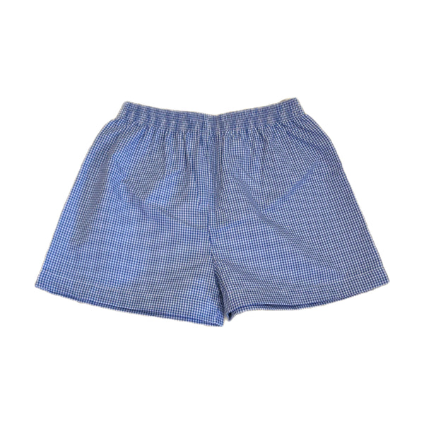 Remember Nguyen Royal Blue Gingham Bennett Short - Born Childrens Boutique