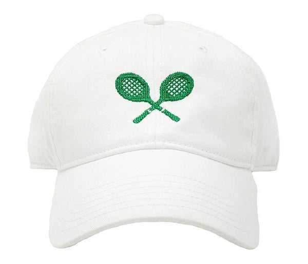 Kids Baseball Hat, Tennis Racquets on White - Born Childrens Boutique