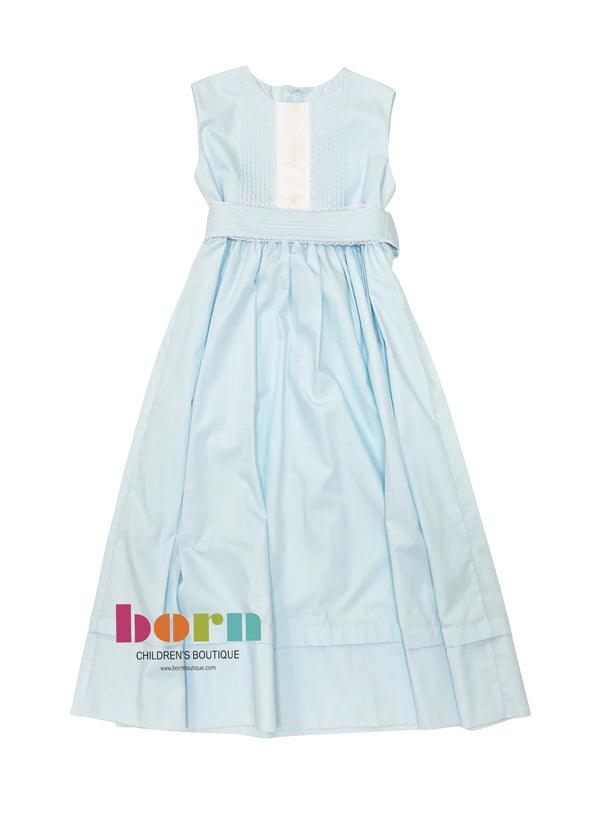 Heirloom Sleeveless Robins Egg Blue Dress - Born Childrens Boutique