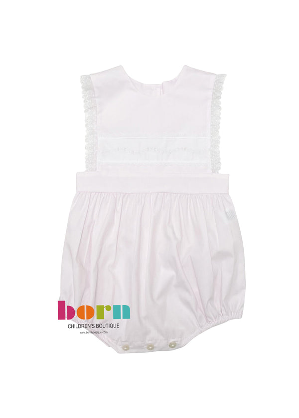 Heirloom Sleeveless Insert Bubble Pink with White - Born Childrens Boutique