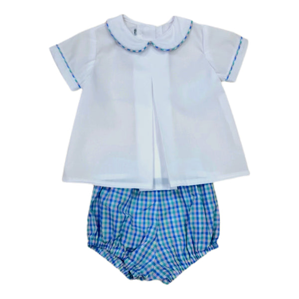 Multi Plaid Diaper Bloomer Set - Born Childrens Boutique