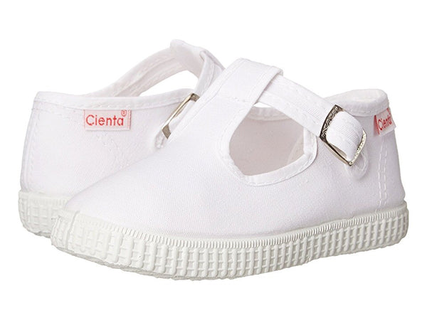 Cienta Kids T-Strap White - Born Childrens Boutique