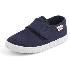 Cienta Kids Single Velcro Strap Navy - Born Childrens Boutique