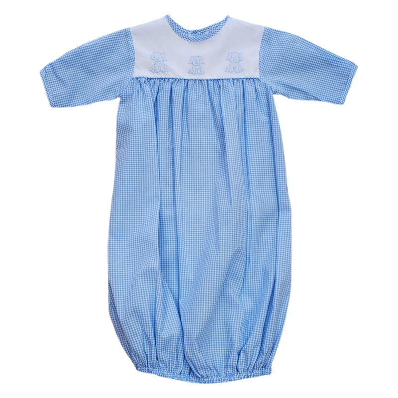 Blue Chk Saque Puppy - Born Childrens Boutique