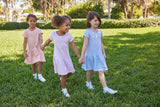 Chanel T-Shirt Dress - Light Blue Stripe - Born Childrens Boutique