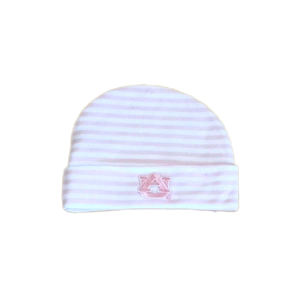 Knit Cap, Pink Stripe Auburn - Born Childrens Boutique