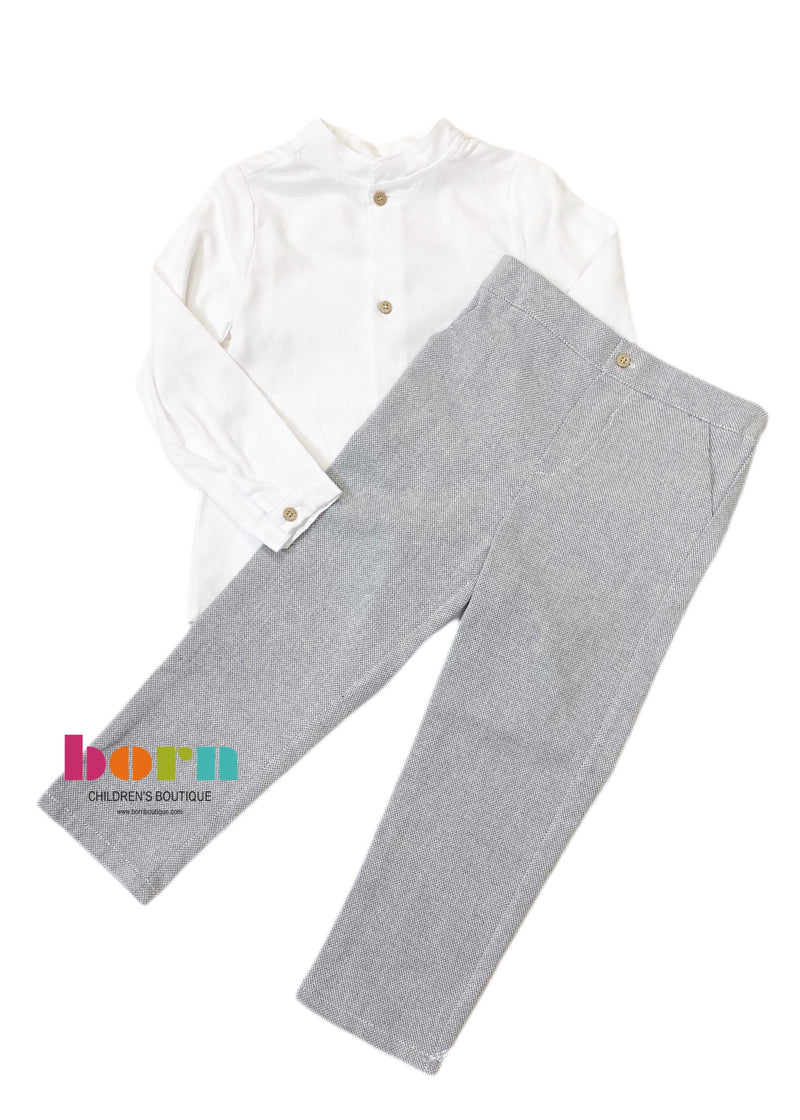 Galicia 2 Piece Set - Indigo Blue - Born Childrens Boutique