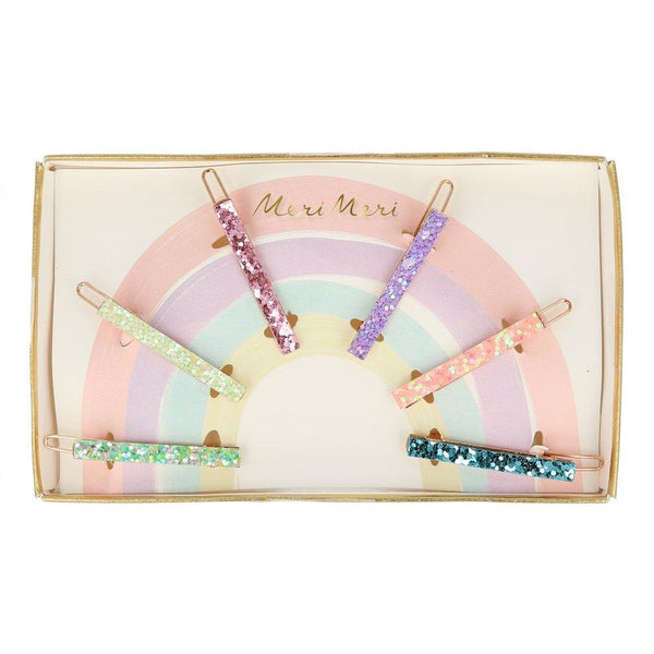 Glitter Rainbow Hair Clips - Born Childrens Boutique