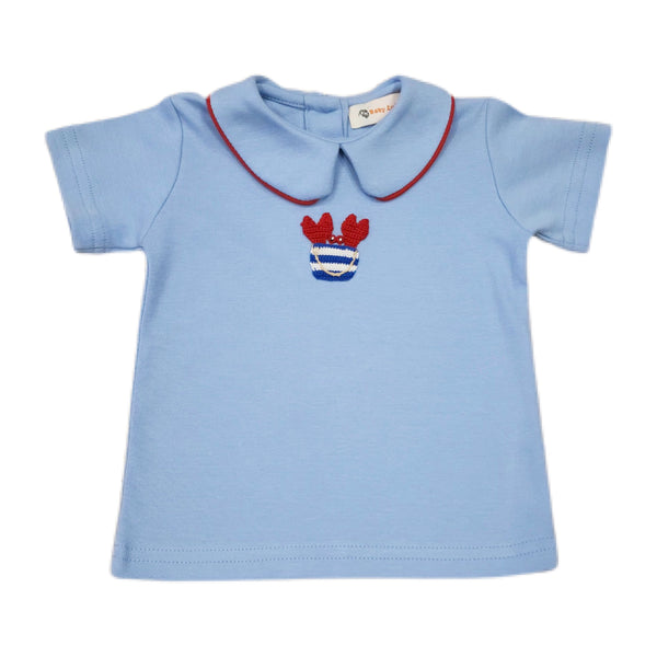 Crab Boy Short Sleeve Shirt - Born Childrens Boutique