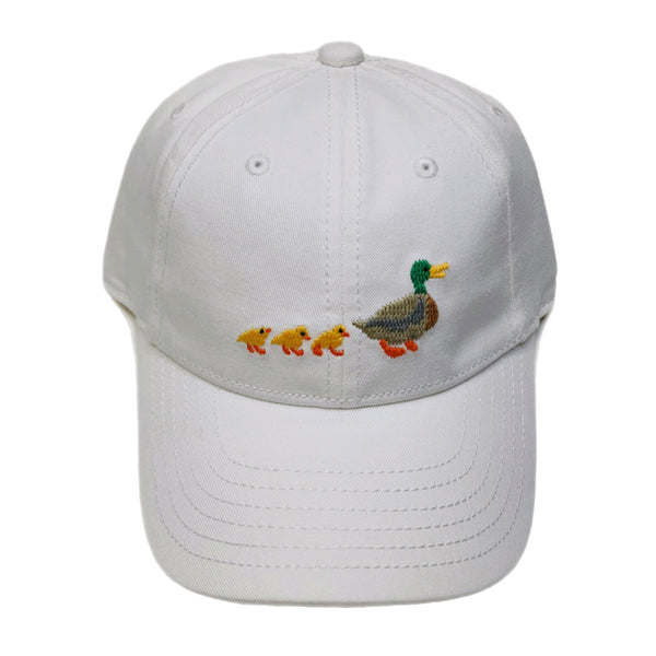 Kids Baseball Hat, Ducklings on White - Born Childrens Boutique