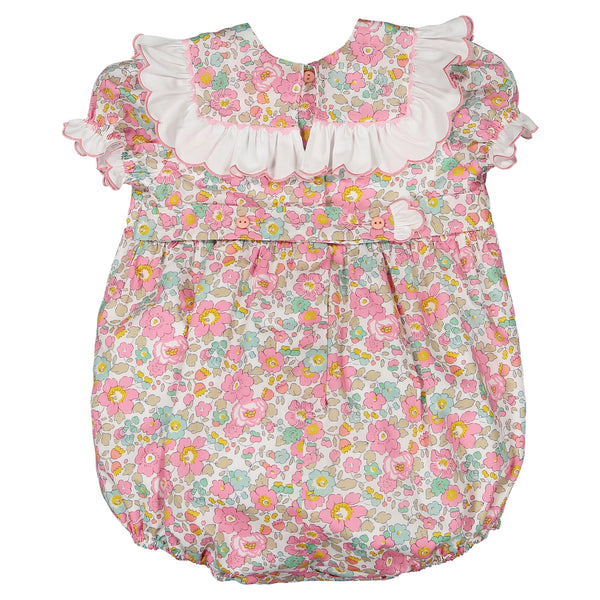 Liberty Pink Betsy Romper - Born Childrens Boutique