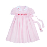 Hearts Smocked Peter Pan Dress - Born Childrens Boutique