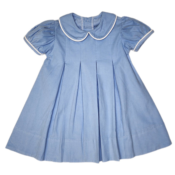 Baby Blue Cord Charlotte Dress - Born Childrens Boutique