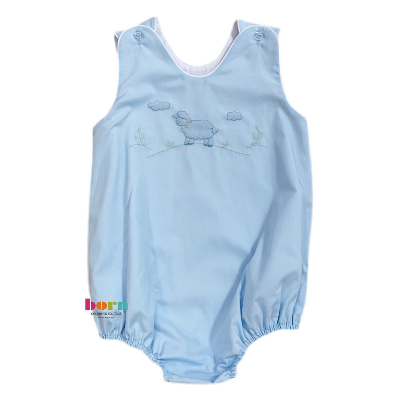 Sleeveless Bubble, Blue Lamb - Born Childrens Boutique
