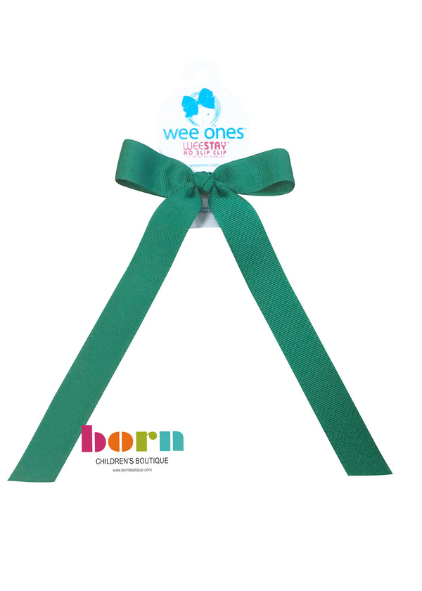 Wee Ones Green Bow with Tail - Born Childrens Boutique
