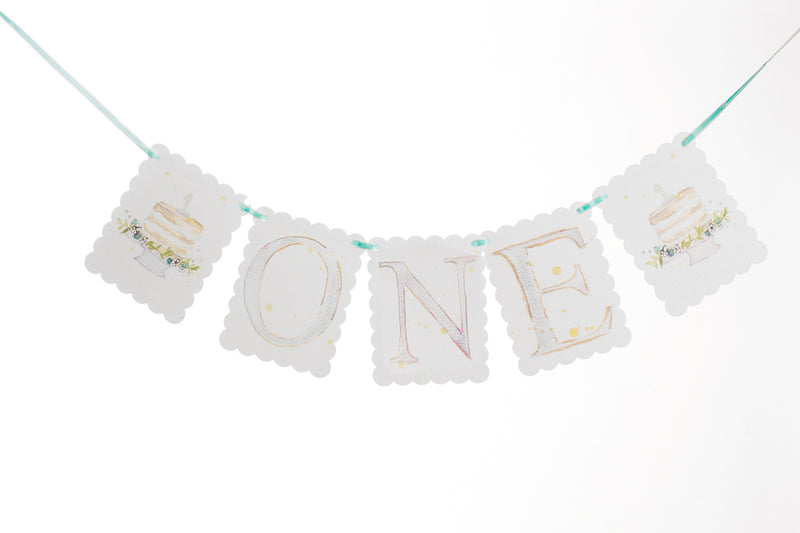 "ONE" Birthday Banner KIT - Blue - Born Childrens Boutique