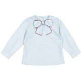 Pre-Order Burgundy Velvet Bow Shirt - Born Childrens Boutique