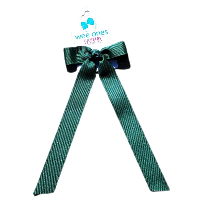 Wee Ones Forest Green Bow with Tail - Born Childrens Boutique