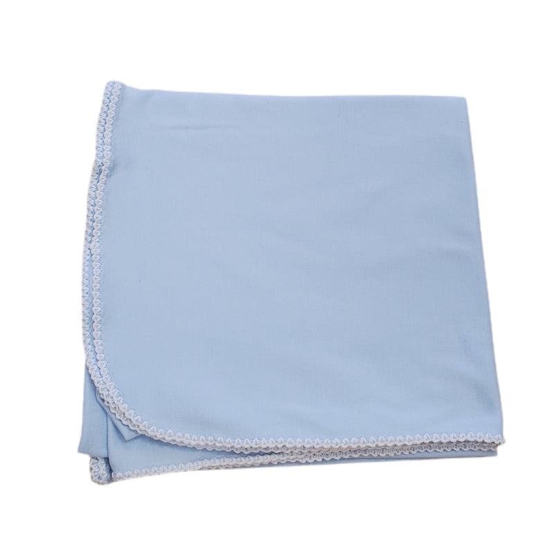 Knit Blanket - Blue/White - Born Childrens Boutique
