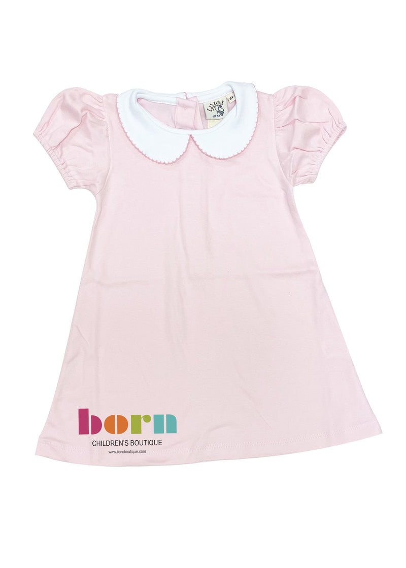 Light Pink with White Collar Dress - Born Childrens Boutique