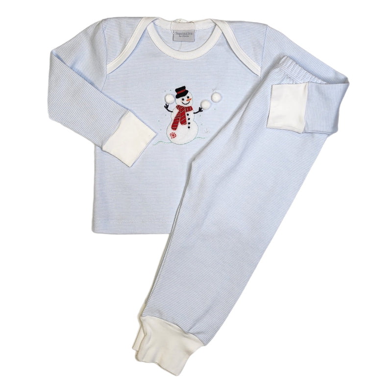 Necktie Frosty Pajamas Set - Born Childrens Boutique