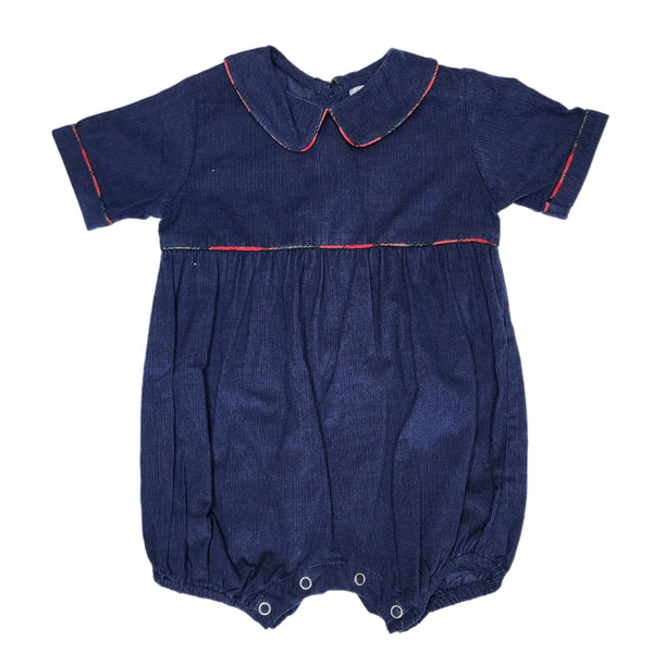 Noah Navy Cord Boy Bubble - Born Childrens Boutique